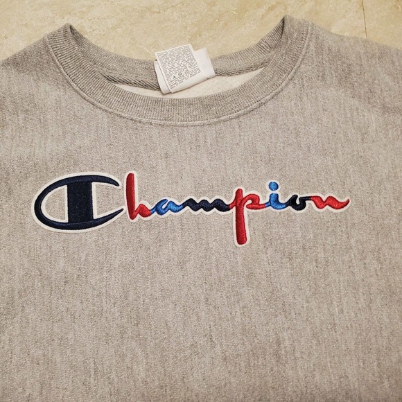 Vintage Champion Logo Spell Out Reverse Weave Sweater Sweatshirt Size S Small - Picture 2 of 10